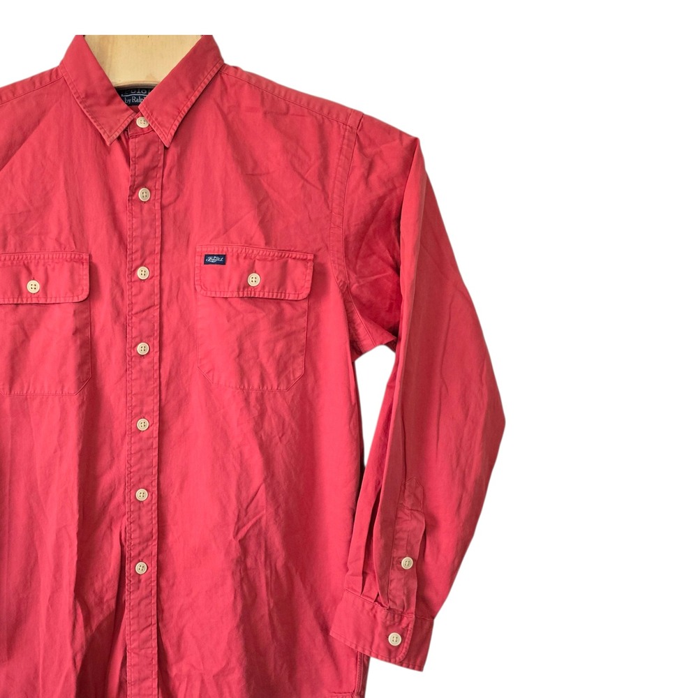 Polo R.L. Mens Button Down Long Sleeve Shirt Coral Casual Classic